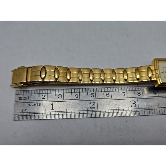 Titan Raga Womens Rectangle Gold Tone Dress Watch New Battery 30m Quartz India - Picture 11 of 13